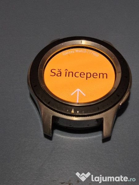 Galaxy Watch Samsung 46mm, Silver, bratara metalica deosebita 