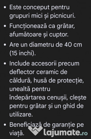 Grătar Kamado bono minimo 