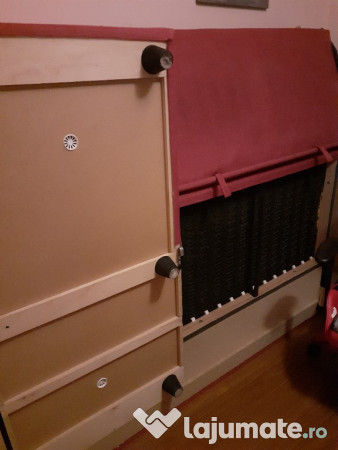 Colțar extensibil ikea cu spațiu pentru depozitare și scaun 