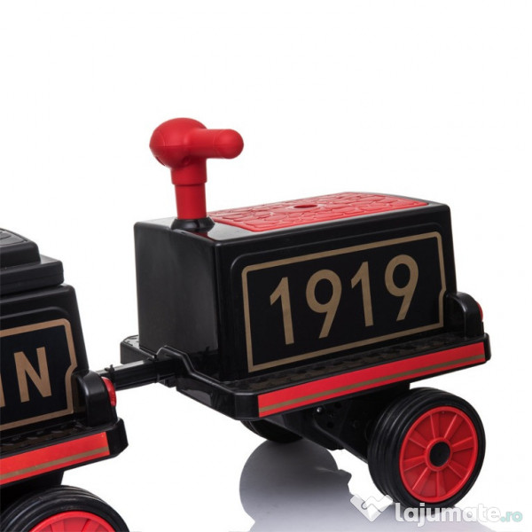 Trenulet electric cu 2 vagone pt. 4 copii SX1919 4x 45W 12V 14ah RED