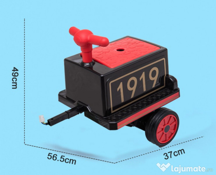 Trenulet electric cu 2 vagone pt. 4 copii SX1919 4x 45W 12V 14ah RED