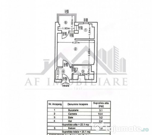 Apartament 1 camera Etaj 1 Bd. Poitiers - Siraj