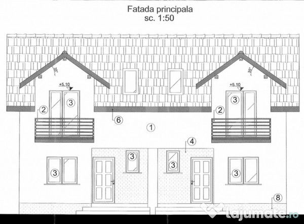 Duplex modern P+M, 95 mp utili, teren 259 mp, predare la che