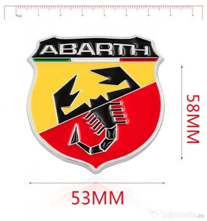 Emblema Logo 3D Abarth - Fiat Bravo Punto 500 