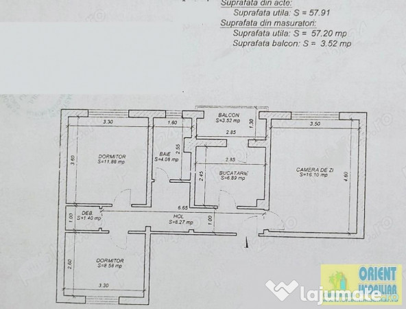 Casa de Cultura, decomandat, 3 camere, etaj 2, gaze, apartament 