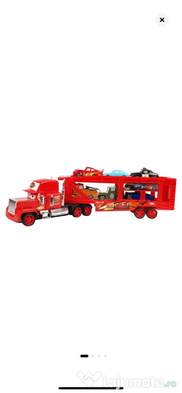 Set 6 Masinute Fulger McQueen și Prietenii + camionul Fulger 