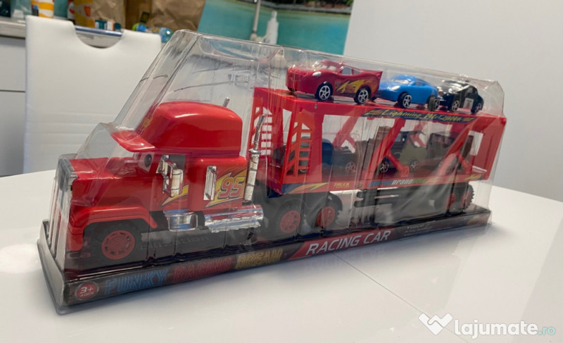 Set 6 Masinute Fulger McQueen și Prietenii + camionul Fulger 