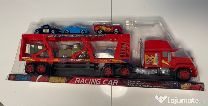 Set 6 Masinute Fulger McQueen și Prietenii + camionul Fulger 