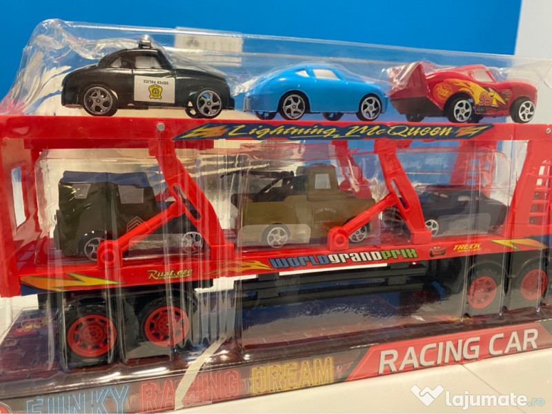 Set 6 Masinute Fulger McQueen și Prietenii + camionul Fulger 