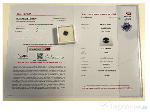 Gemstone - Blue Spinel 