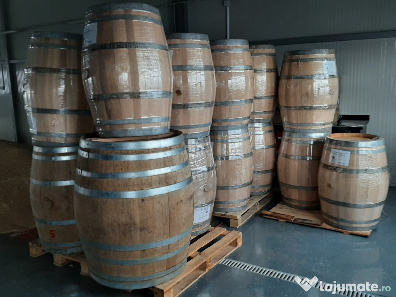 Butoaie lemn stejar 100 litri nou, vin, butoi rosu barrique hordó 220 