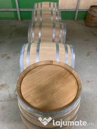 Butoaie lemn stejar 100 litri nou, vin, butoi rosu barrique hordó 220