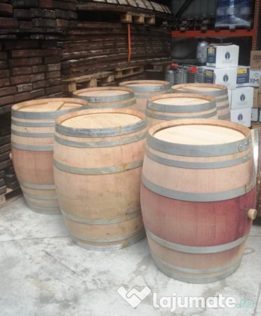 Butoaie lemn stejar 100 litri nou, vin, butoi rosu barrique hordó 220 