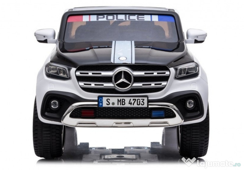 Masinuta electrica mercedes police x-class 4x4 standard #alb 