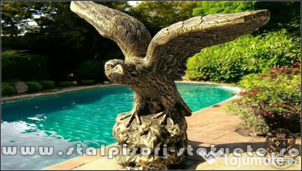 Statuetă vultur, acvilă, șoim, auriu patinat, model S35. 
