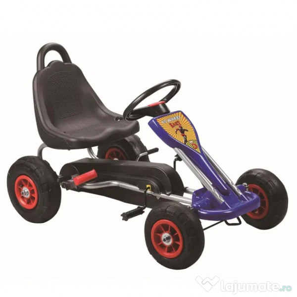 GO Kart cu pedale, 3-6 ani, Kinderauto A-05-1, roti Gonflabile 