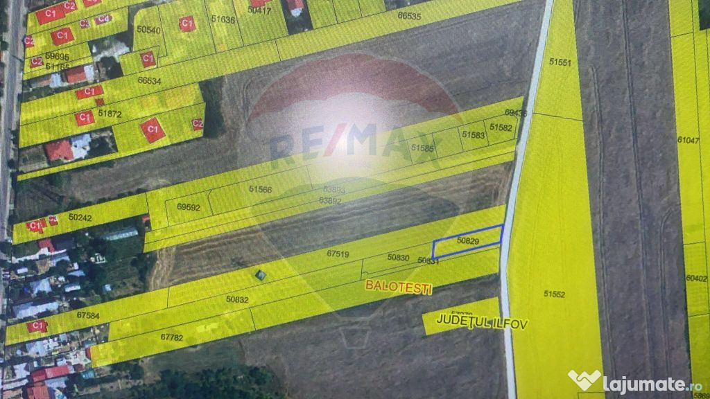 Teren 4,000mp Balotesti / Strada Rozelor 