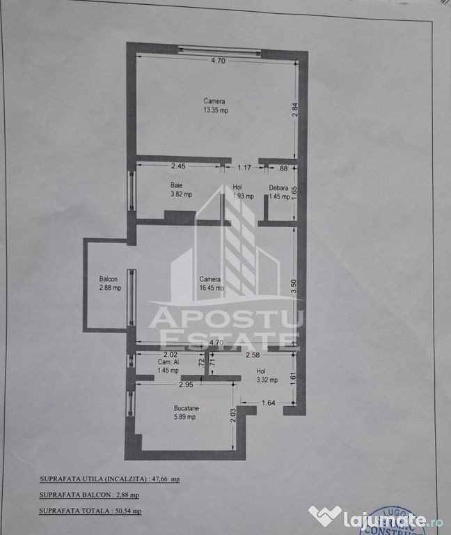 Apartament 2 camere, zona Tipografilor 