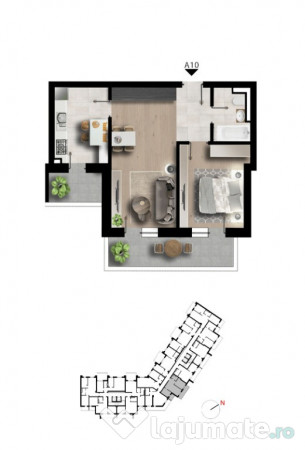 Apartament 2 camere cu terasă în Militari Direct de la dezvoltator 