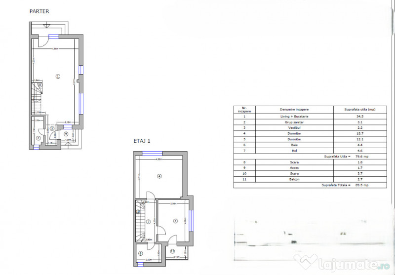 Vila tip duplex 3 CAMERE/800 M de BLV./Com.Berceni 
