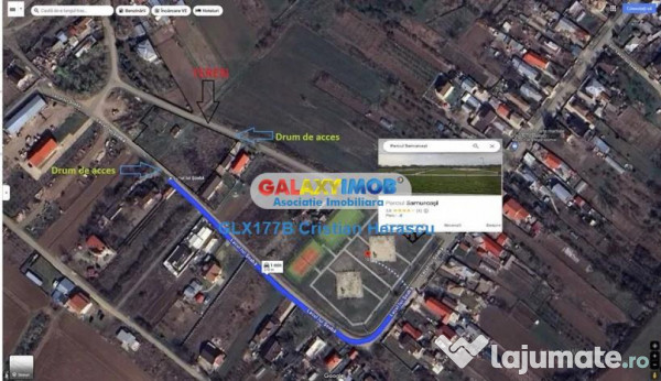 Lot 400 mp utilitati strada asfaltata 50 euro/mp