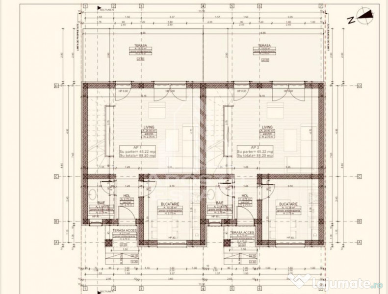 Case insiruite cu 3 camere, bucatarie inchisa, toate util... 
