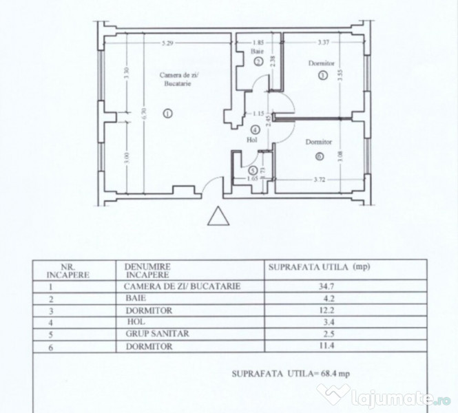 Gh.DOJA - 3cam ,2bai,parter, pret. locuit/birou - 129000 eu