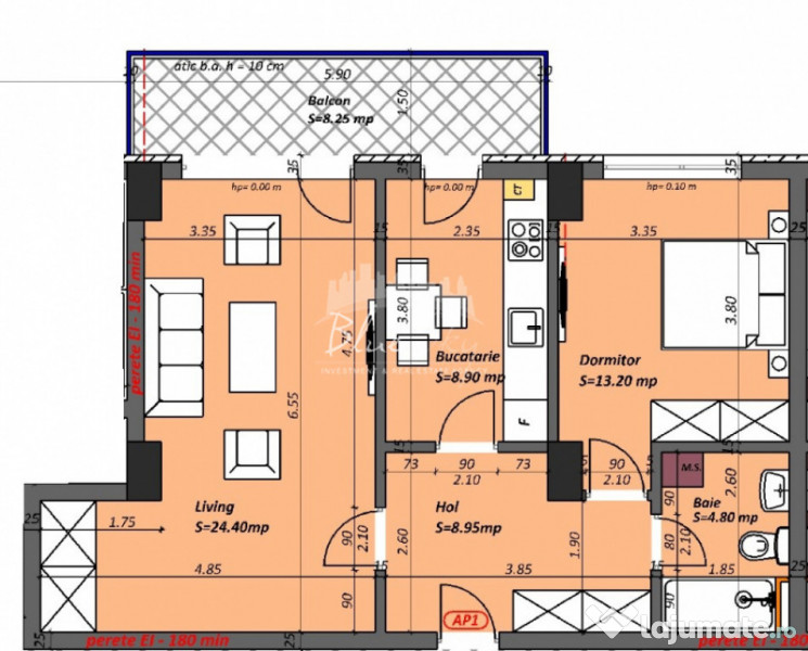 Tomis Plus- Madrid 48, apartament 2 camere 