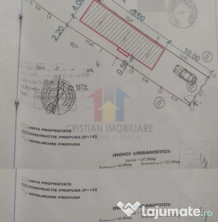 Zona bd.Independentei-Bella Italia Teren 247 mp Proiect Casa 