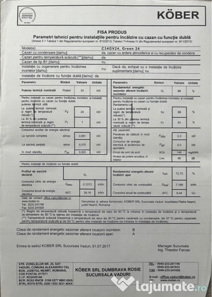 Centrala Motan 24kw.