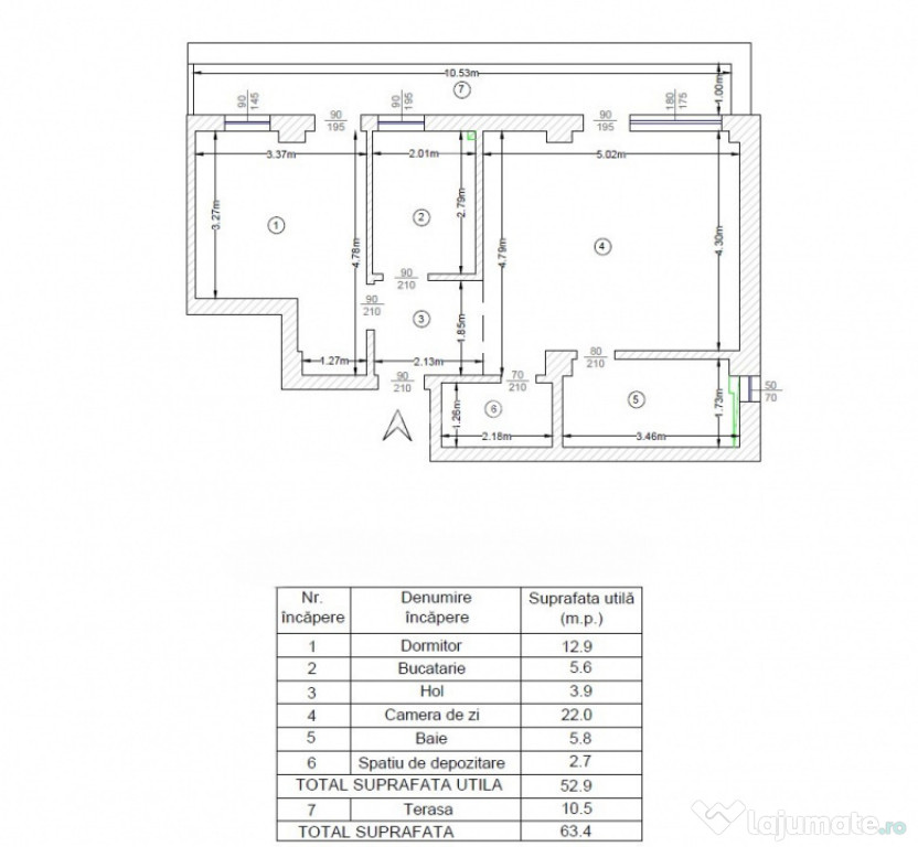 COMISION 0%! 2 CAMERE+ TERASA CU VEDERE PANORAMICA