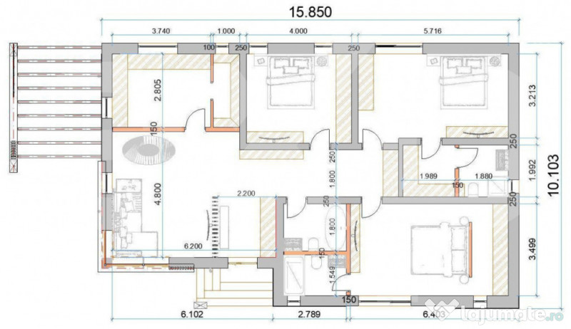 TVA inclus | Case PARTER 4 camere Trivale | Teren 465 mp | U