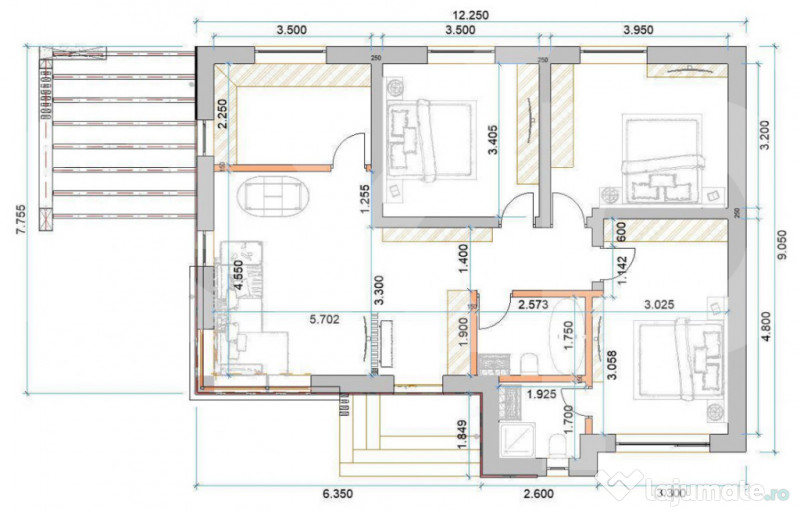 TVA inclus | Case PARTER 4 camere Trivale | Teren 465 mp | U