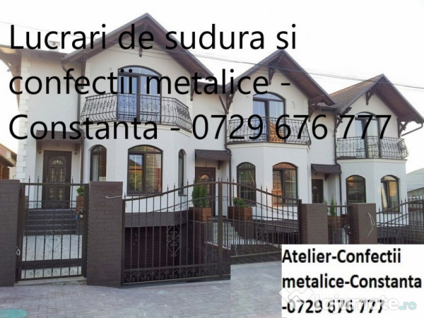 Confecții metalice și lucrări de sudură,numai sudura electrică. 