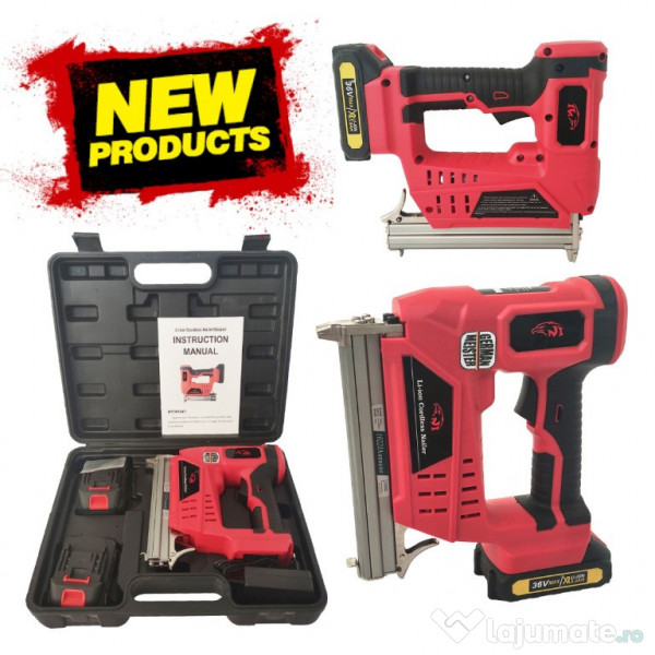 Caspator tapiterie cu acumulator, model nou, 2 acumulatori 36 v