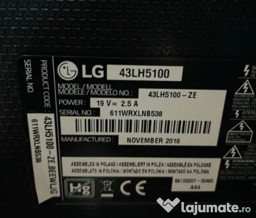 Televizor HD marca LG 43lh5100-ze 