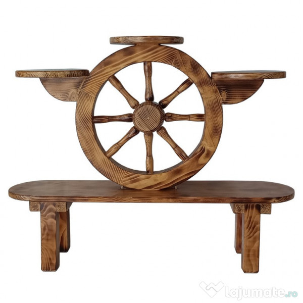 Suport de flori hand-made din lemn de pin 