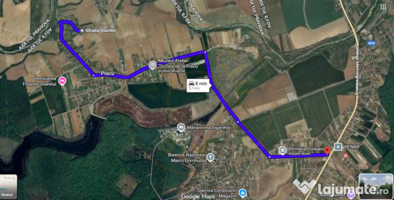 Teren pentru construcție casă cu utilități in Ciolpani-P