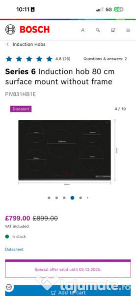 Bosch plita cu inductie seria 6 