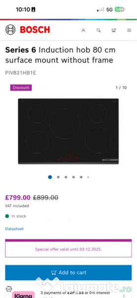Bosch plita cu inductie seria 6 