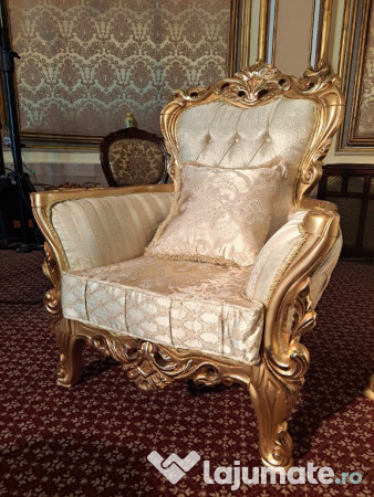 NOU - Set Canapele/Fotolii/masuta- LUX Stil Baroc 