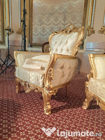 NOU - Set Canapele/Fotolii/masuta- LUX Stil Baroc 