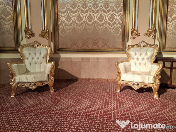 NOU - Set Canapele/Fotolii/masuta- LUX Stil Baroc 