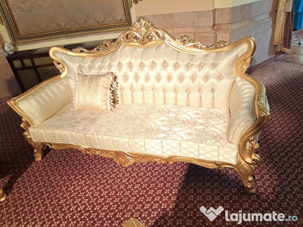 NOU - Set Canapele/Fotolii/masuta- LUX Stil Baroc 