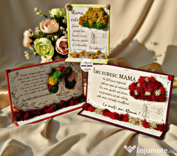 Tablou gravat decorat cu licheni