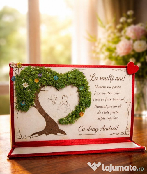 Tablou gravat decorat cu licheni