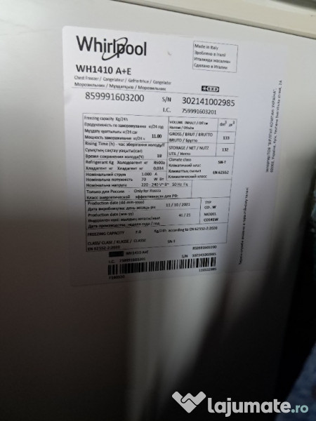 Lada frigorifica Whirlpool al 6 lea simt