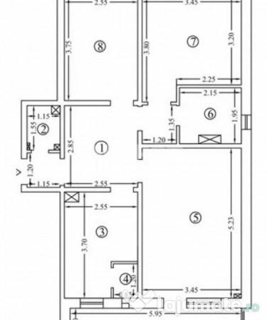 DE VANZARE-APARTAMET 3 CAMERE-DACIA 