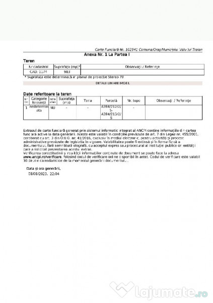 Vand Teren Valu lui Traian 