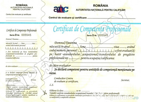 Diploma de calificare, fara curs, doar testare! 